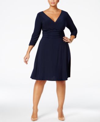 NY Collection Plus Size Ruched A-Line ...